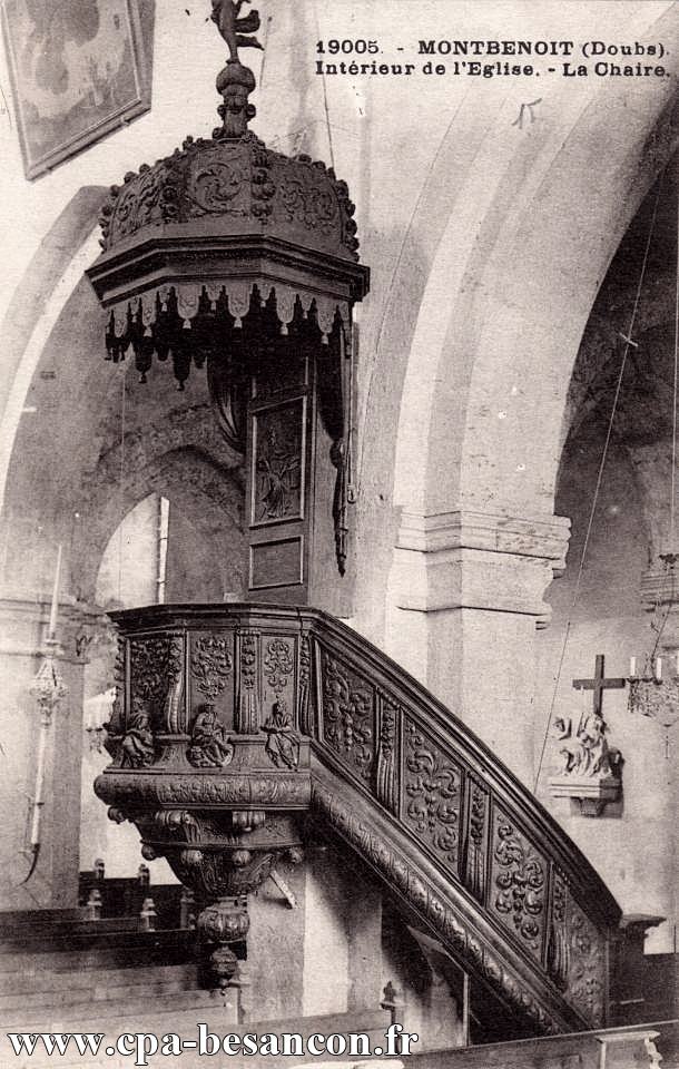 19005. - MONTBENOIT (Doubs). - Intérieur de l'Eglise. - La Chaire.